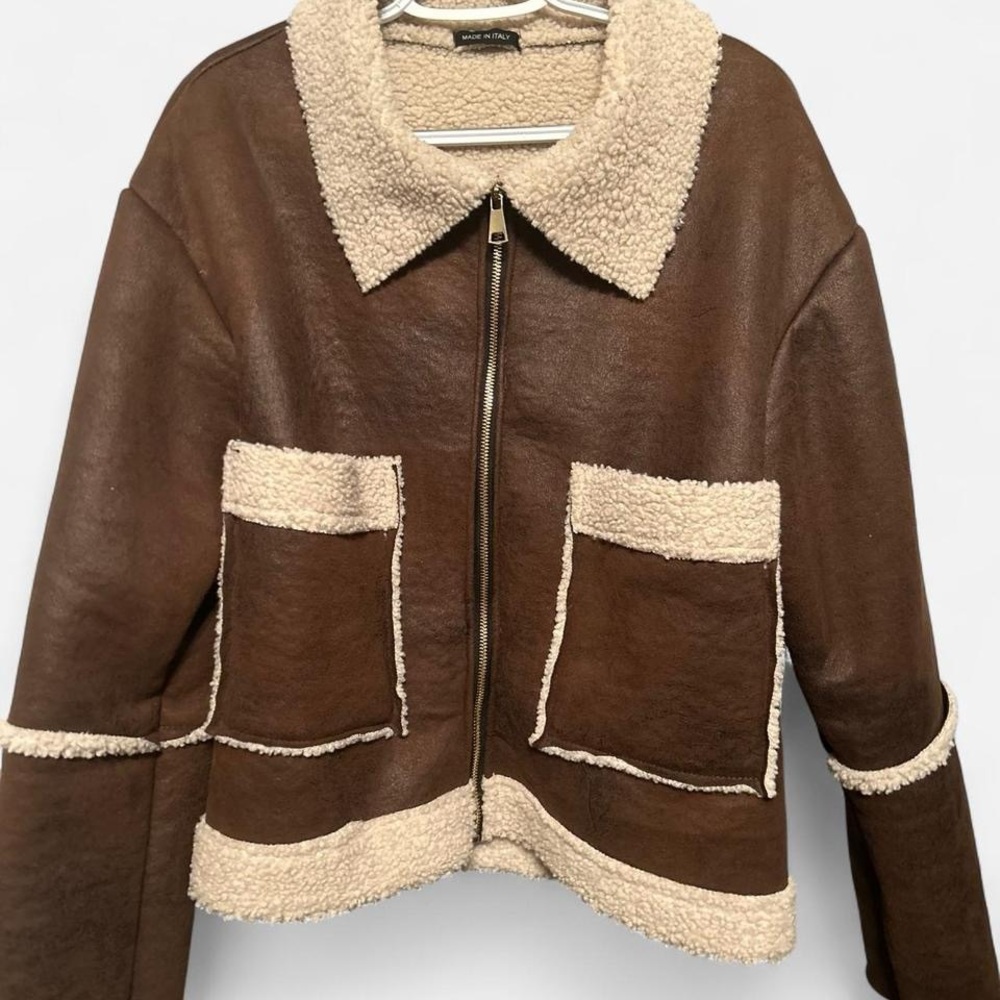 Italian Handmade Faux Leather Jacket – Size L